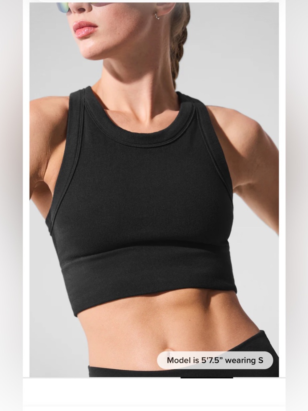 Alo Yoga Seamless Delight High Neck Bra Black Small